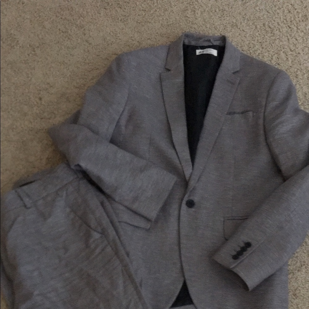 Youth size 14 H&M tapered gray suit